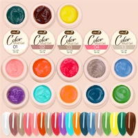 18 colors solid canned creamy gel nail painting gel can soak off drawing line gel nail manicure kit for diy decoration tools
