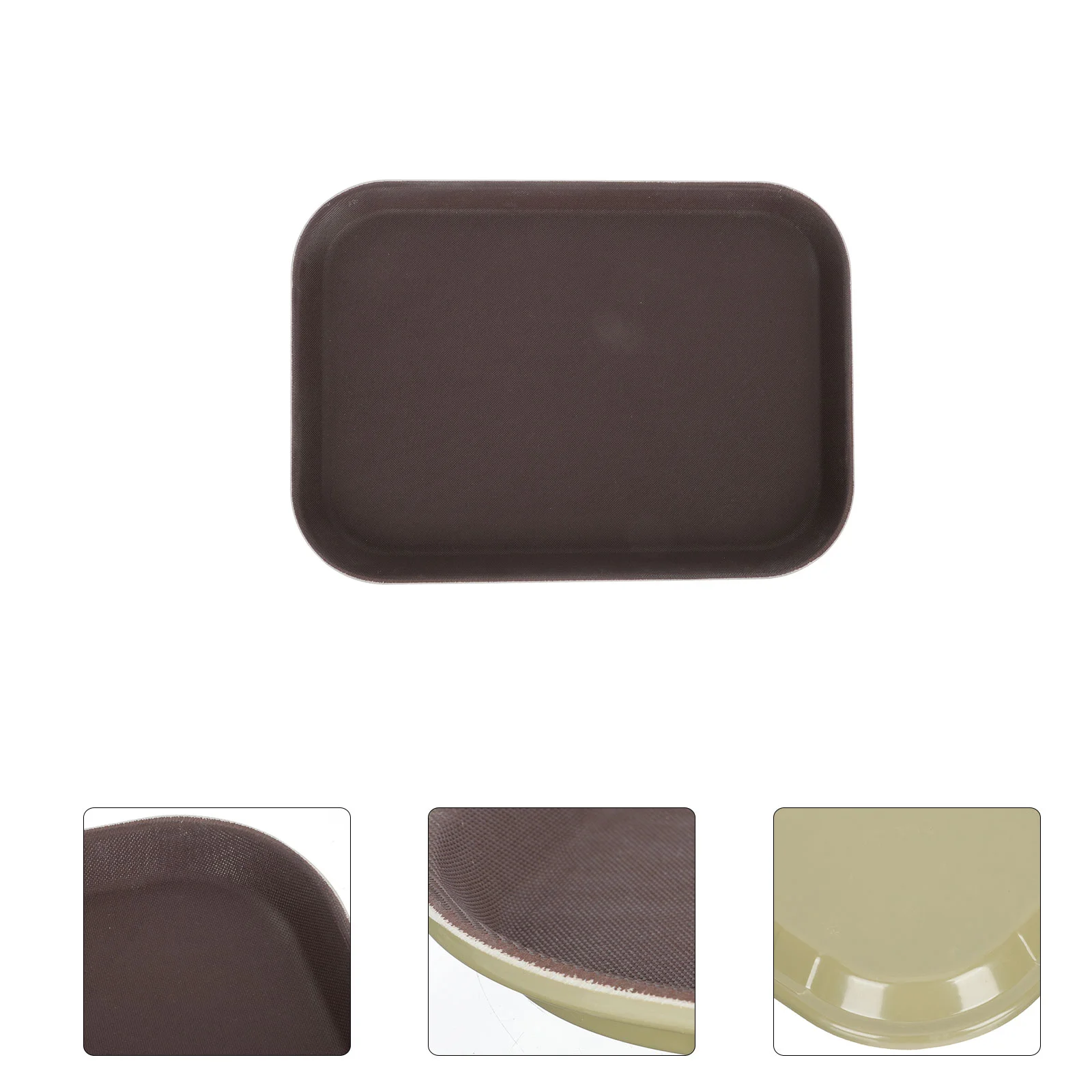 

Нескользящий поднос из меламина для сервировки еды, посуда для кофейни с гладкими краями