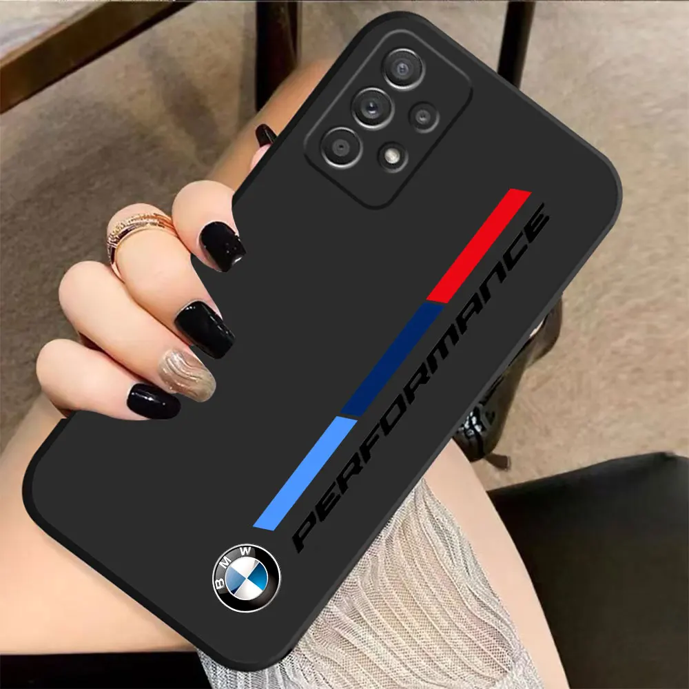 Case For Samsung Galaxy A91 A14 A73 A72 A71 A53 A52 A51 A42 A33 A32 A22 A21S A13 A22S 4G 5G Case Simple Luxury Sports Car B-BMW