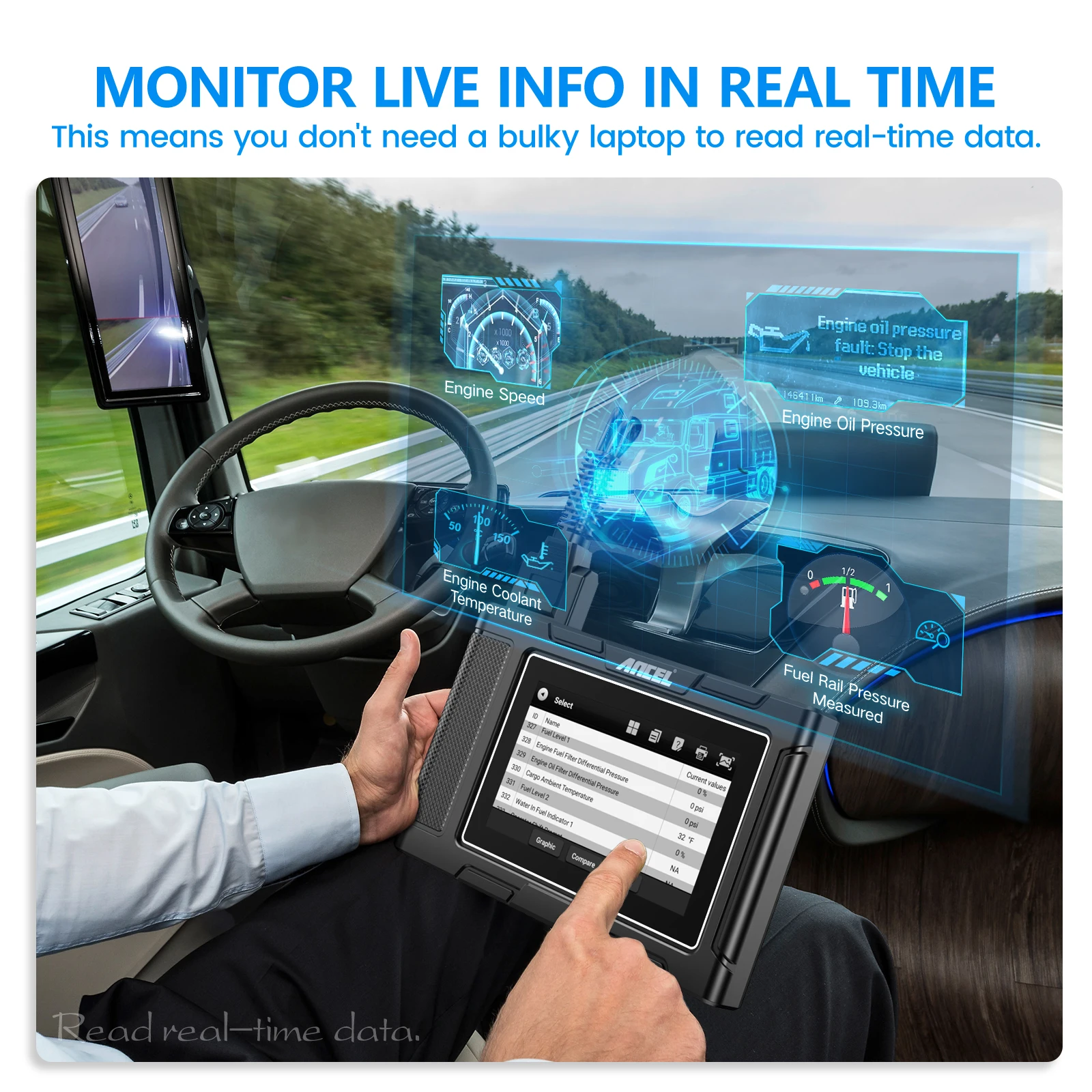 ANCEL HD3300 Сверхмощный сканер грузовиков OBD2 D.PF Сброс масла для Cummins FUSO ISUZU MaxxForce Volvo