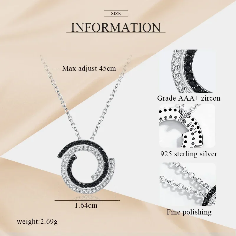 TONGZHE нерегулярное круглое ожерелье на ключице из стерлингового серебра 925 пробы