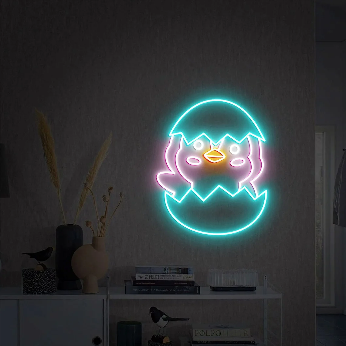

Baby Penguin Neon Light Cute Born Penguin LED Lights Wall Art Decor Bedroom Night Lamp for Kids Teens Cartoon Animal Birthday