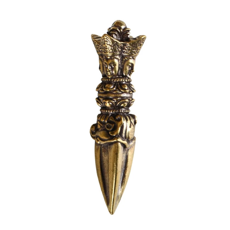 

Brass Vajra Pestle Statue Small Figurine Crafts Accessory Present Decor