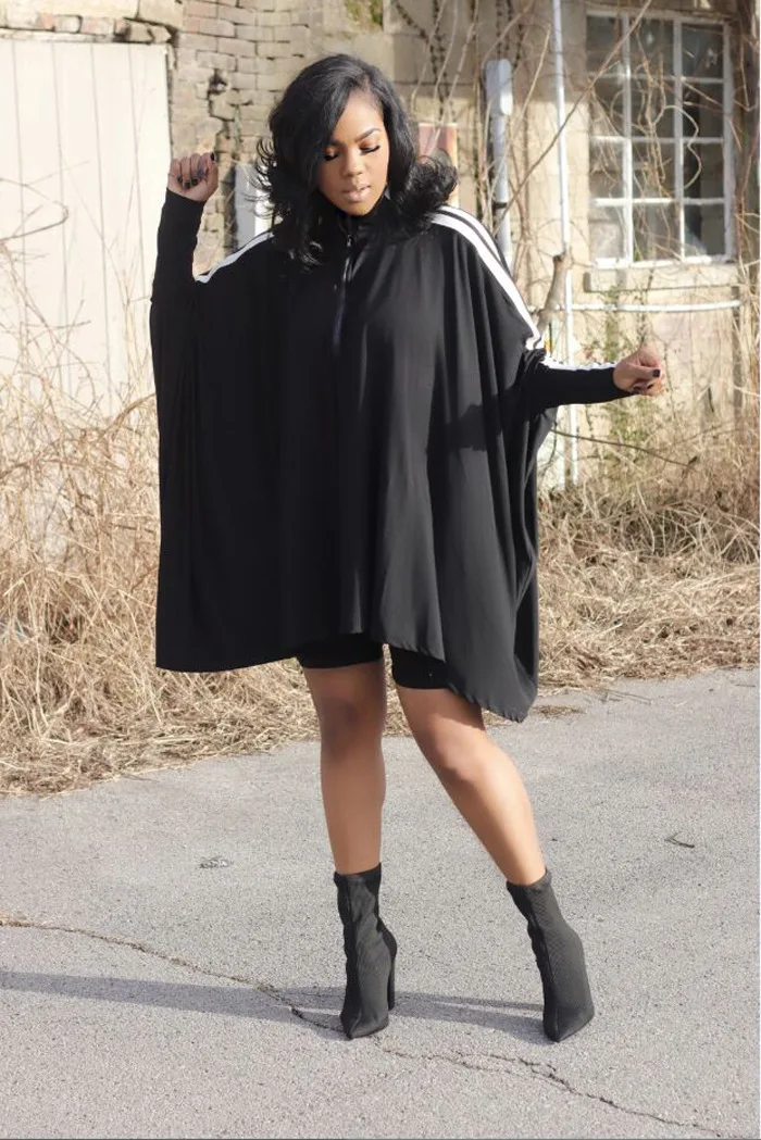 

Chocomist Dresses Casual Solid Loose Batwing Sleeves Women Mini Dress