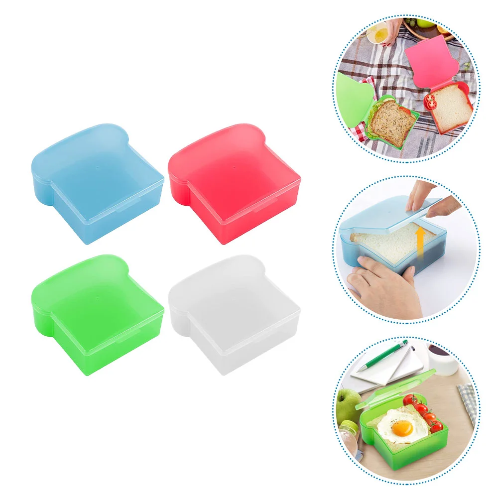 

Box Sandwich Container Bread Toast Storage Containers Lunch Holder Boxes Bento Prep Meal Kids Fresh Reusable Keep Keeper Snack