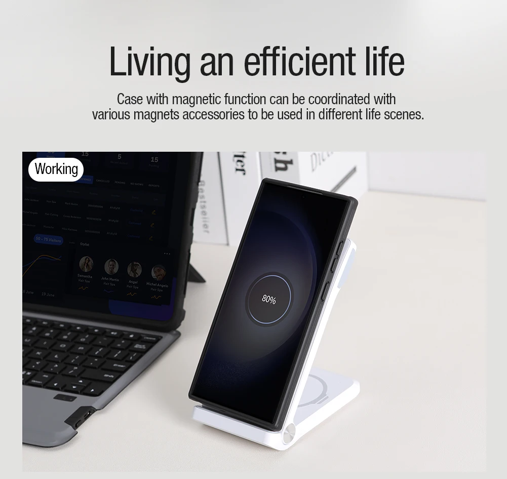 Nillkin for Samsung Galaxy S23 Ultra, CamShield Pro Magnetic Casewith Slide Camera Cover Protector PC+TPU Cover