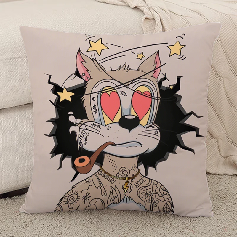 

Cushion Covers 45*45 3Danimal Pillowcases for Pillows Decor Home Luxury Pillow Cover Pillowcase Short Plush Car Sofa Decorative