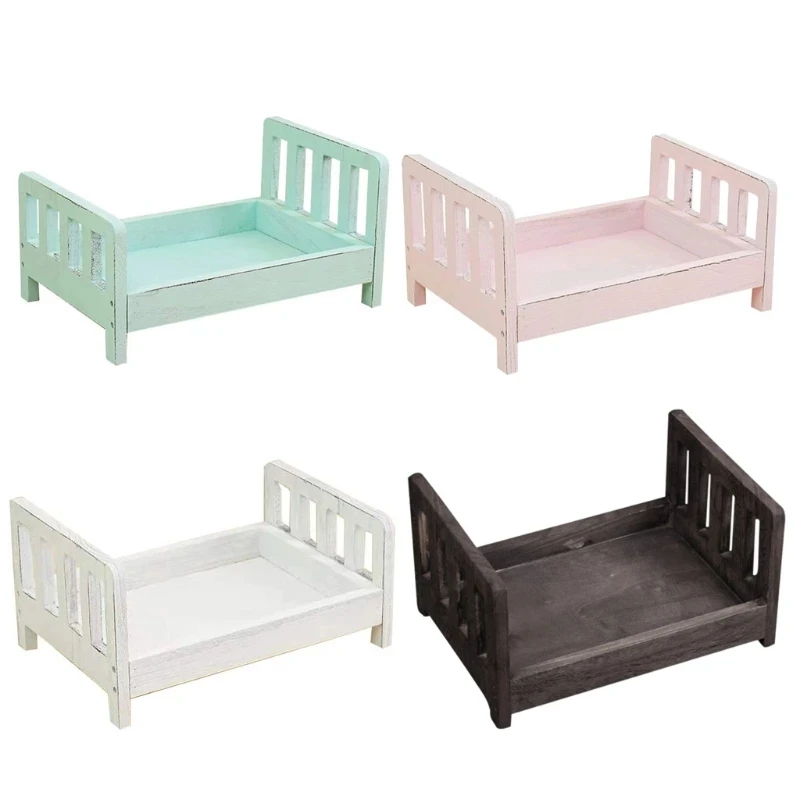 Newborn Photography Props Retro Wood Bed Infant Poses Baby G