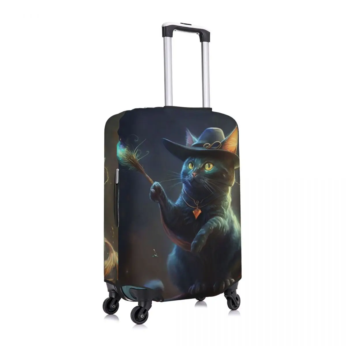 Чехол для чемодана с котом и шляпой Magic Aniaml практичная защита круизной поездки