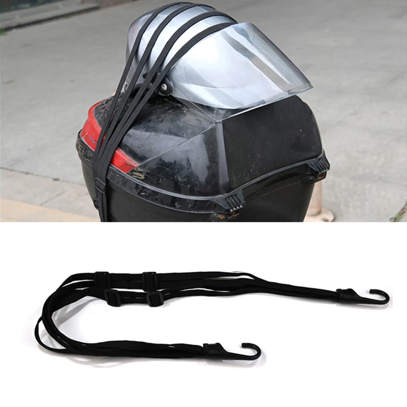 

60CM 2 Hooks Universal Helmet Rope Motorcycle Beef Band Rubber Band Tied with Elastic Elastic Rope Bicycle Electric Battery Car