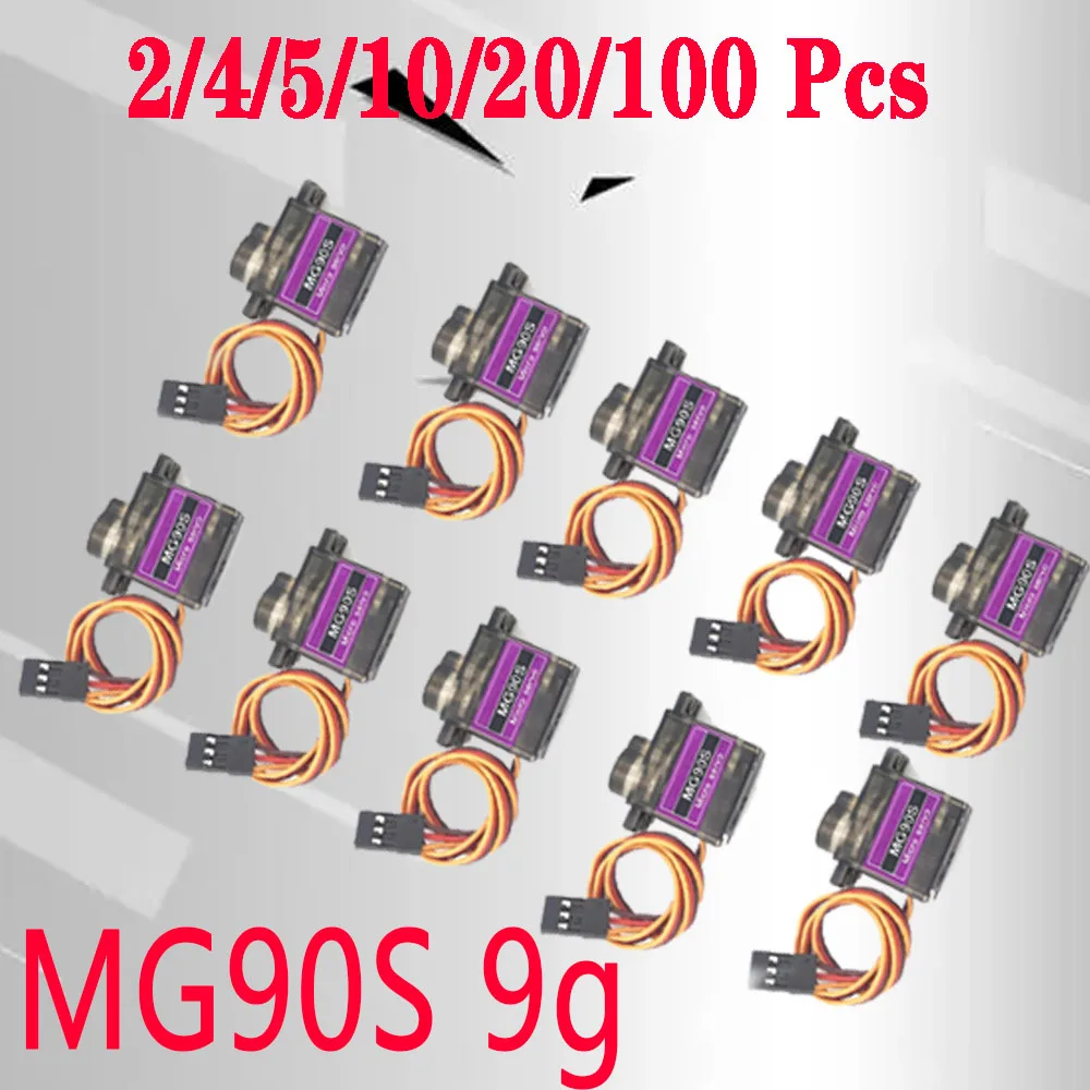 Сервопривод MG90S 9g SG90 Для MG90 9G Trex 20/100, Модернизированная версия для радиоуправляемого робота, вертолета, лодки, автомобиля, 2/5/10/450 шт.