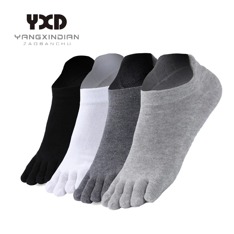 5 Pairs/Men's Socks Five-finger Socks Mens Summer Thin Short Solid Color Sports Short Socks Gift for men Socks Man Cotton Socks