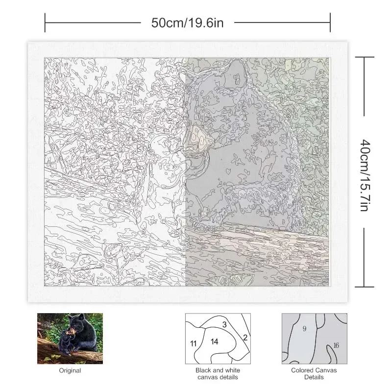 123119 Картинки по номерам 40*50 Наборы рамок Домашний декор Картина маслом Животные