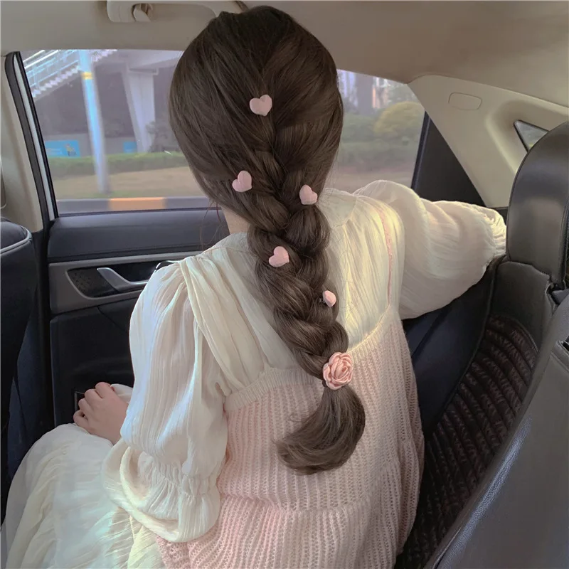 

Recommended Pink Love Hairpin 5 Pieces Of Sweet And Lovely Girl Hair Accessories With Super Fairy Mountain Camellia Headdress