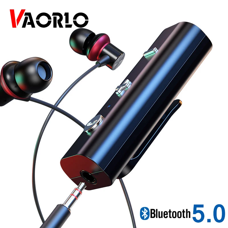Приемник Bluetooth 5,0 VAORLO, 3,5 мм, AUX, стерео, аудио, музыка, беспроводной адаптер, автомобильный комплект громкой связи, передатчик для динамика, наушников
