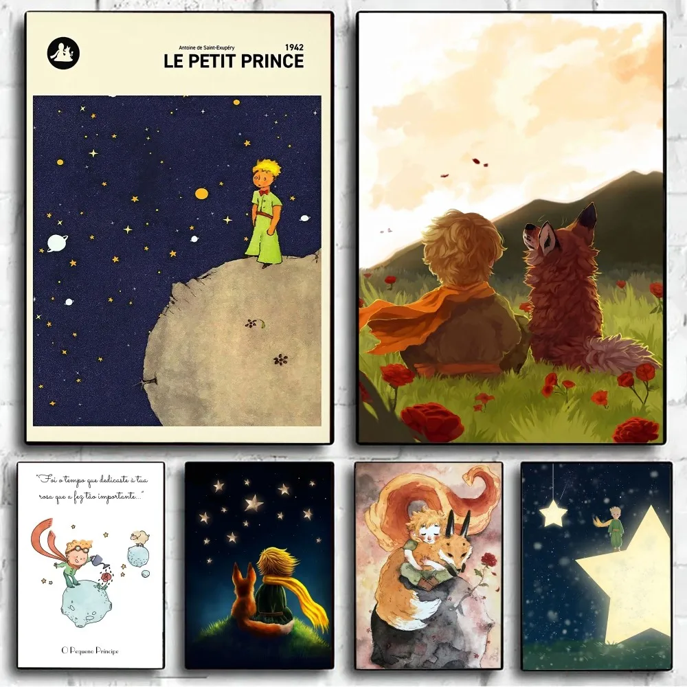 Винтажный постер Маленький принц и лиса винтажный сделай сам из крафт-бумаги