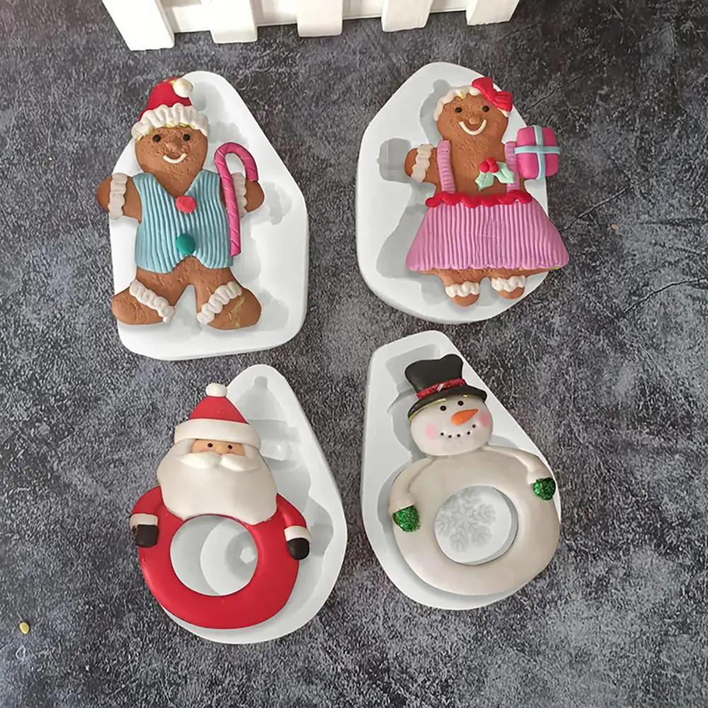 

Multifunctional Lightweight 3D Christmas Silicone Fondant Cookie Mold for Party