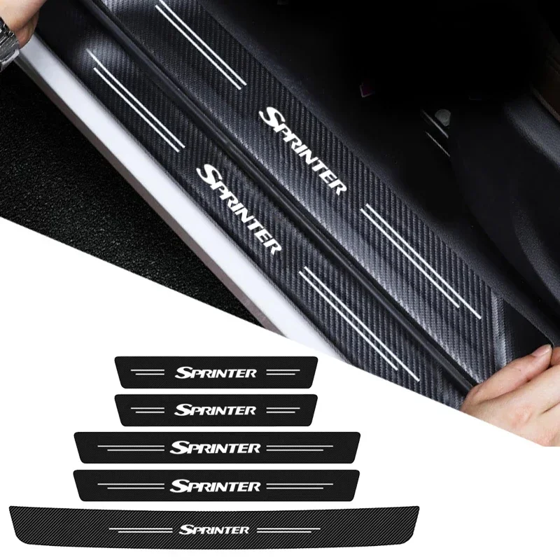 Углеродное волокно защита порога автомобиля заднего багажника бампера наклейки