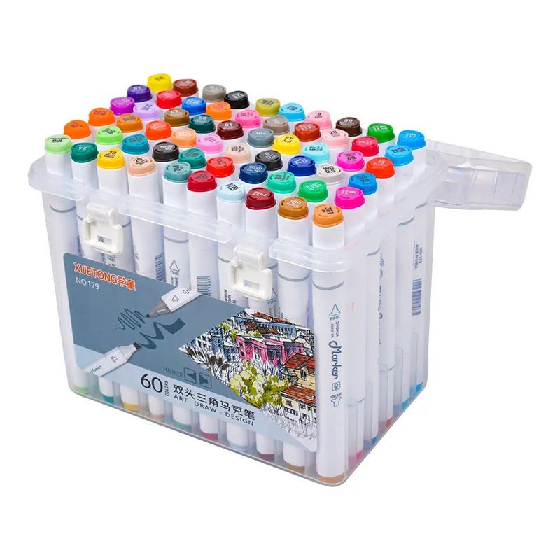 

New Double-end Paintbrush Crayon Art Painting Set Children's Supplies Watercolor Markers Professional drawing kit Gift for Kids