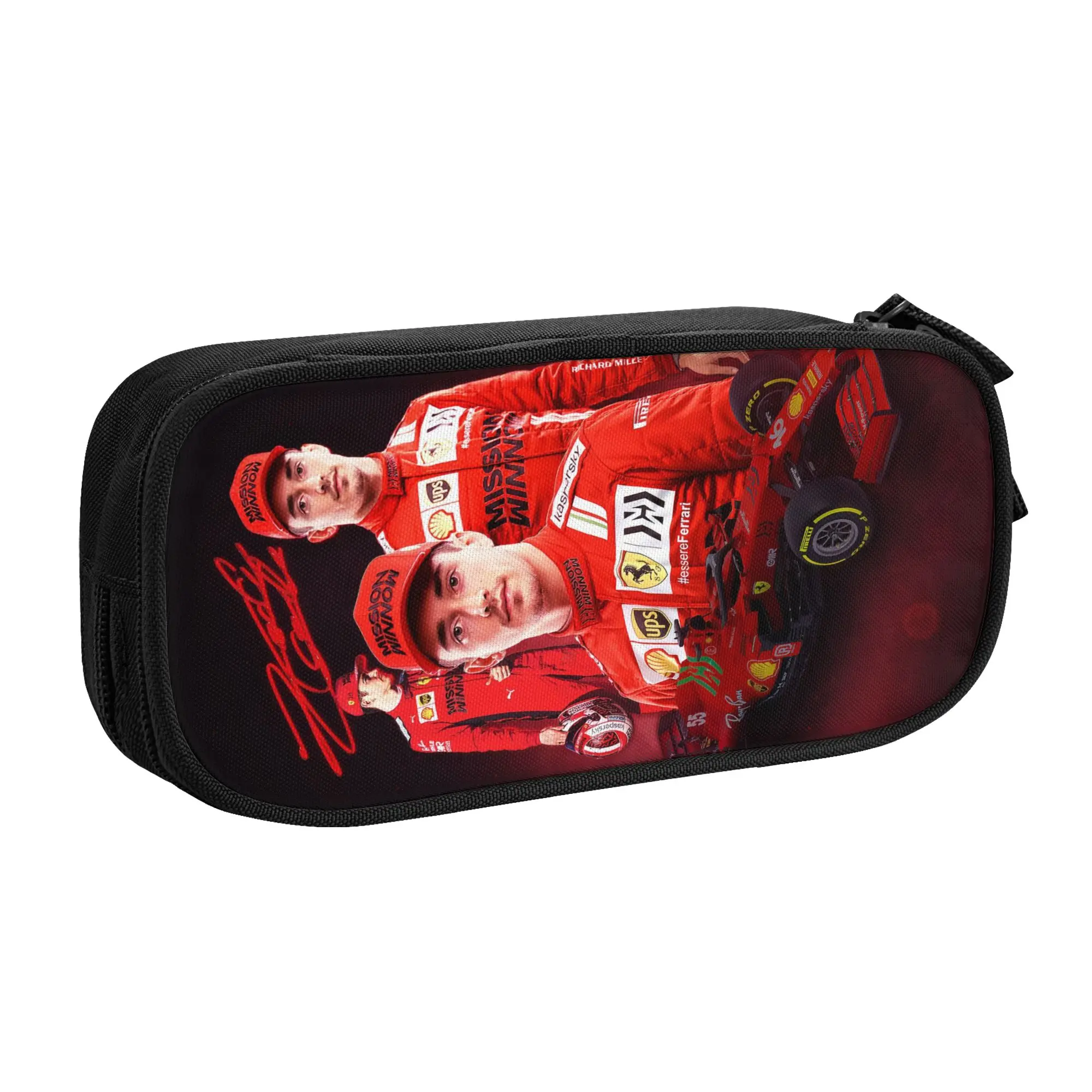 Фото Пенал C-Charless Cute Cool Race Car Competition L-Leclercs Charles Leclerc для гонщика из Монако, сумка для ручек, коробка для канцелярских принадлежностей №1