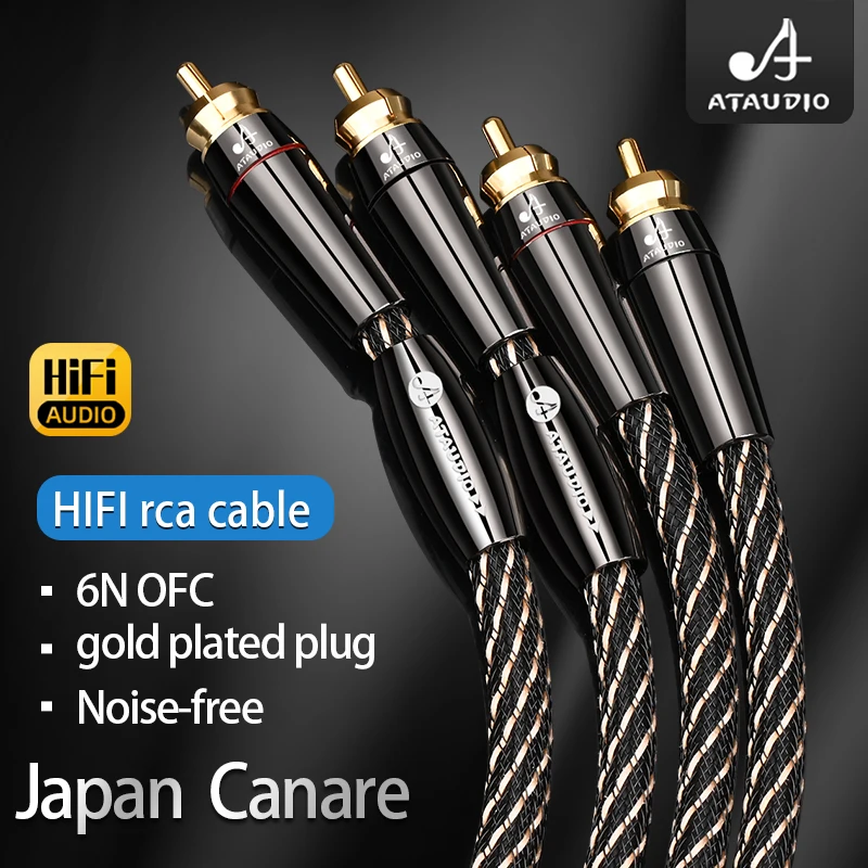 HIFI Стерео аудиокабель RCA 6N OFC штекер-штекер 2RCA к с позолоченным разъемом для