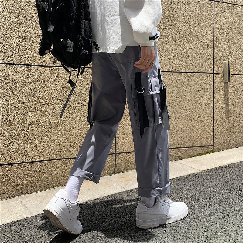 

Men Women Autumn Straight Loose Legged Wide Leg Casual Pants Fashion Straight Ankle-Length Pants High Street Bound Leg Pants