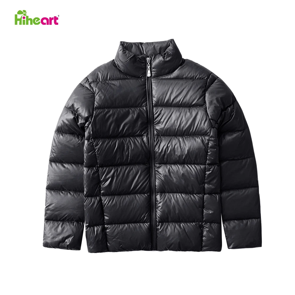 

Hiheart Boys Girls Down Jacket 80% White Duck Down Ultralight Windbreaker Winter Warm Coat Hooded Solid Color Boys Outerwear