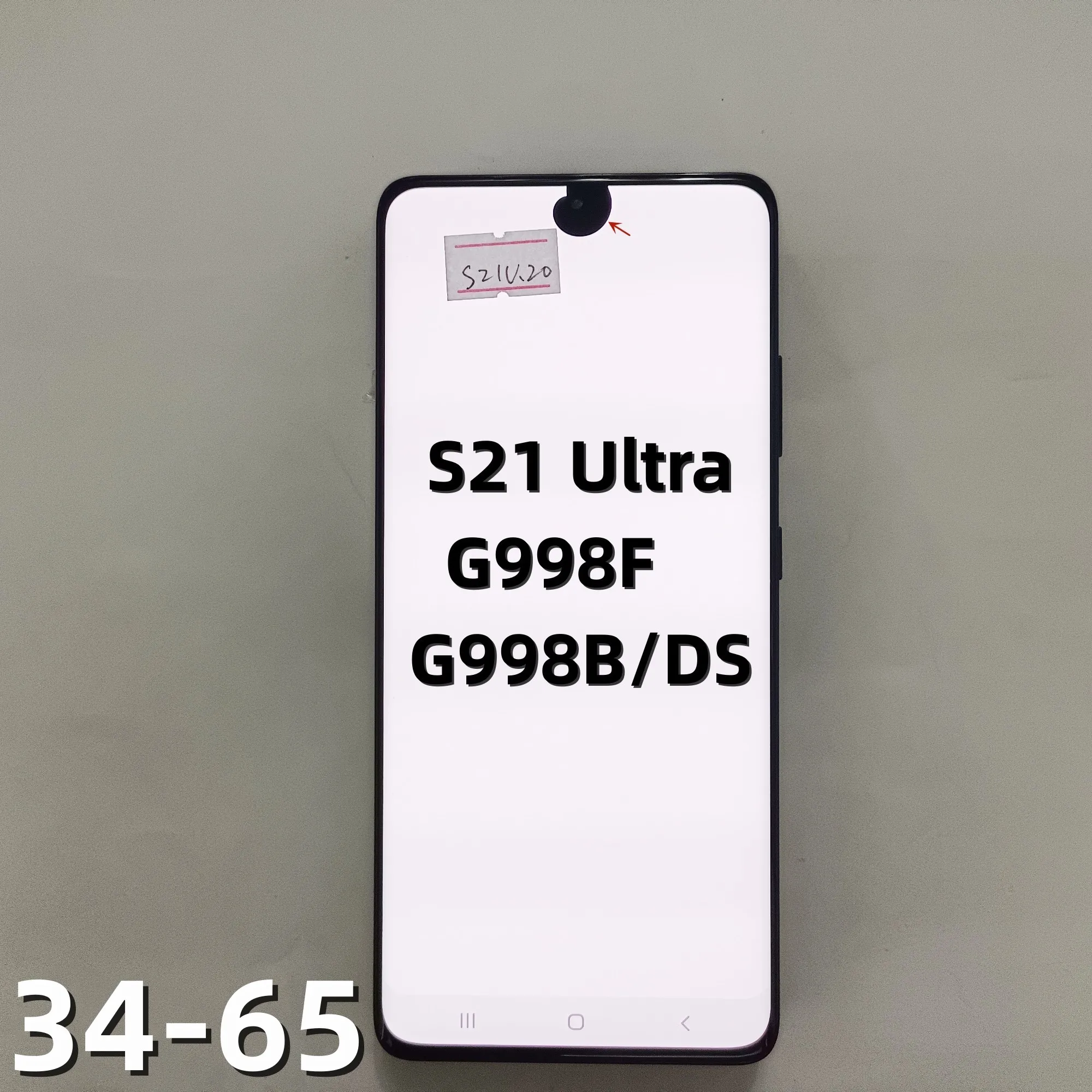 

Original For S21ultra Display For Samsung Galaxy S21 Ultra 5G G998F G998B/DS AMOLED Touch Screen Digitizer Assembly,With Frame