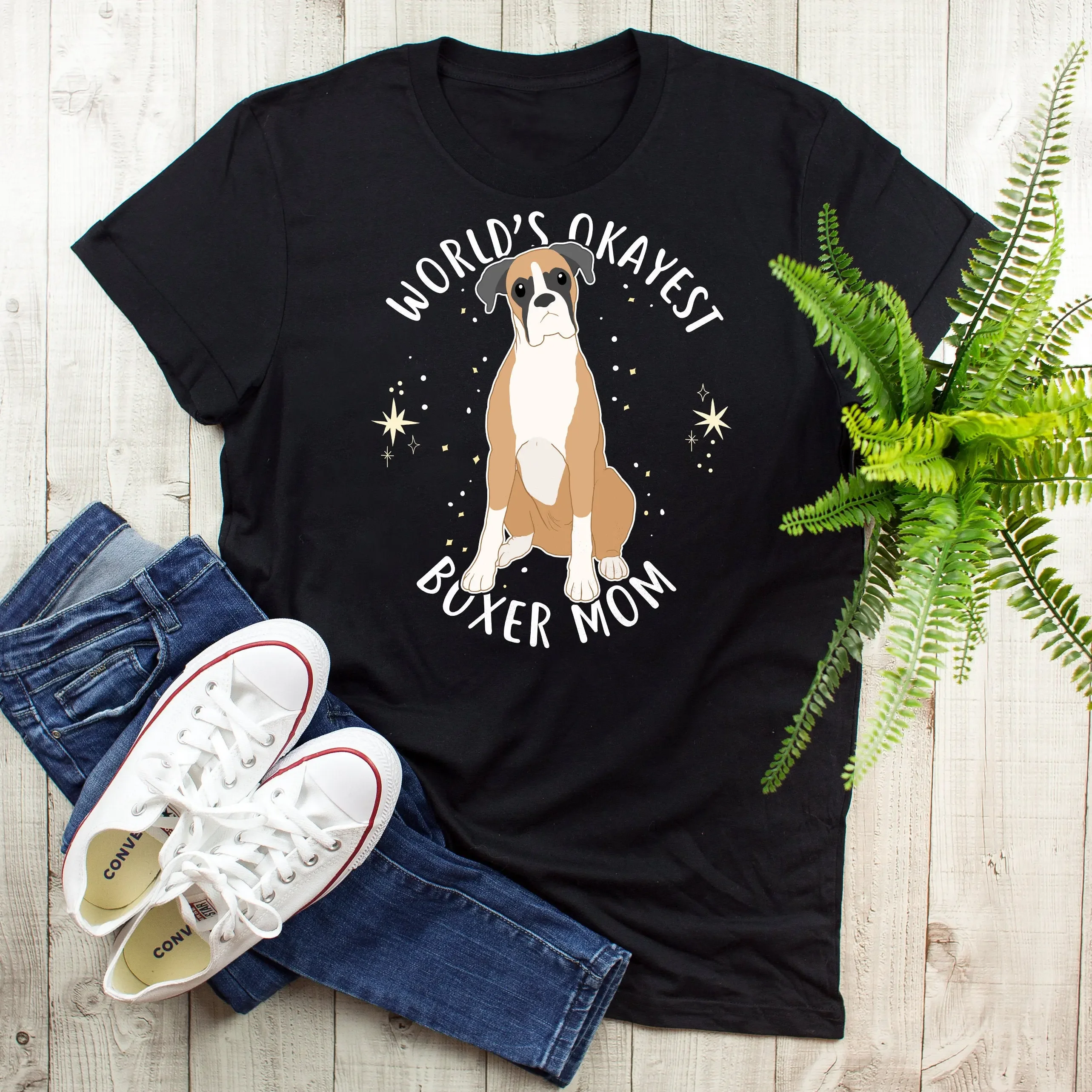 Футболка-боксер женская забавная любитель собак палевая мама милый питомец