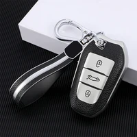 tpuleather 3 buttons car key case cover for peugeot 208 308 508 408 2008 5008 3008 citroen c4 c6 c3 xr picasso for ds3 ds4 ds5