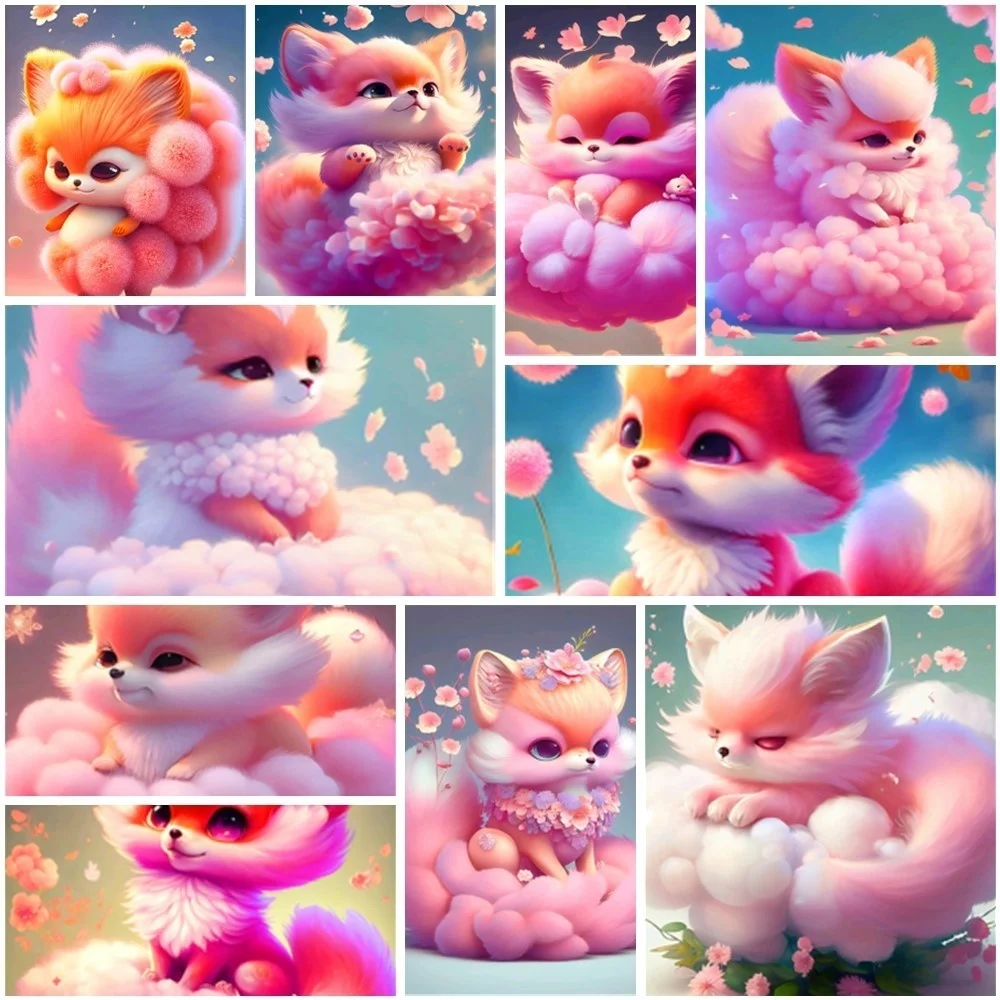 

Painting By Number Animal Fox Clouds Acrylic Paint Arts And Crafts For Adults Home Decoration Child's Gift Wholesale 2023 HOT