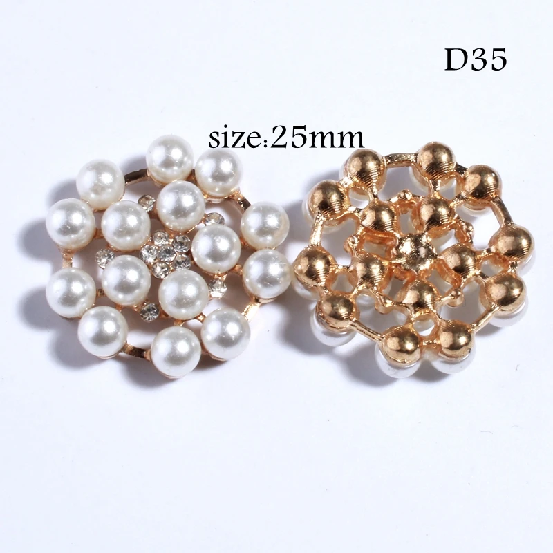 10 шт. жемчужные пуговицы для одежды 25 мм