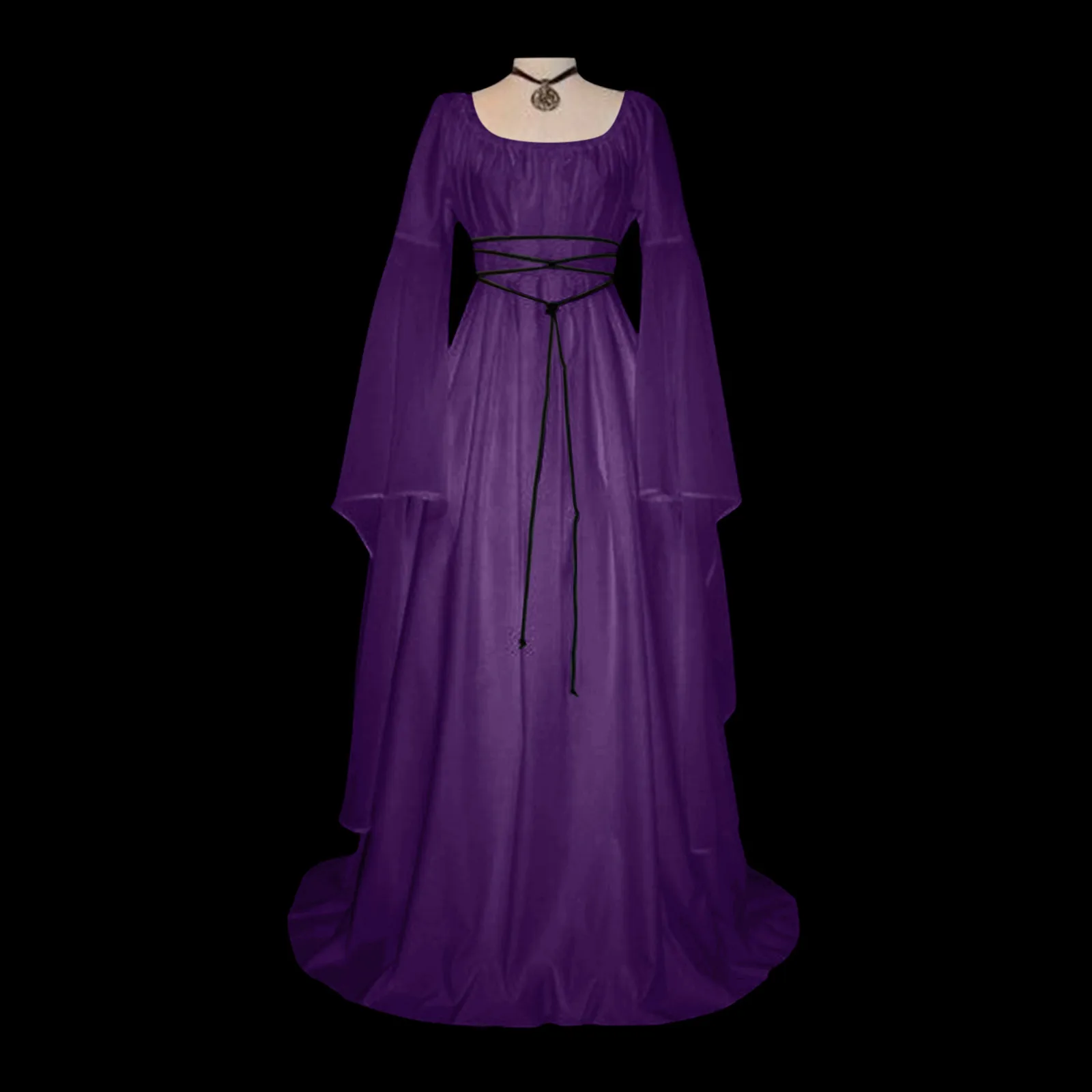 Женское готическое кружевное платье на Хэллоуин скелет панк большие размеры