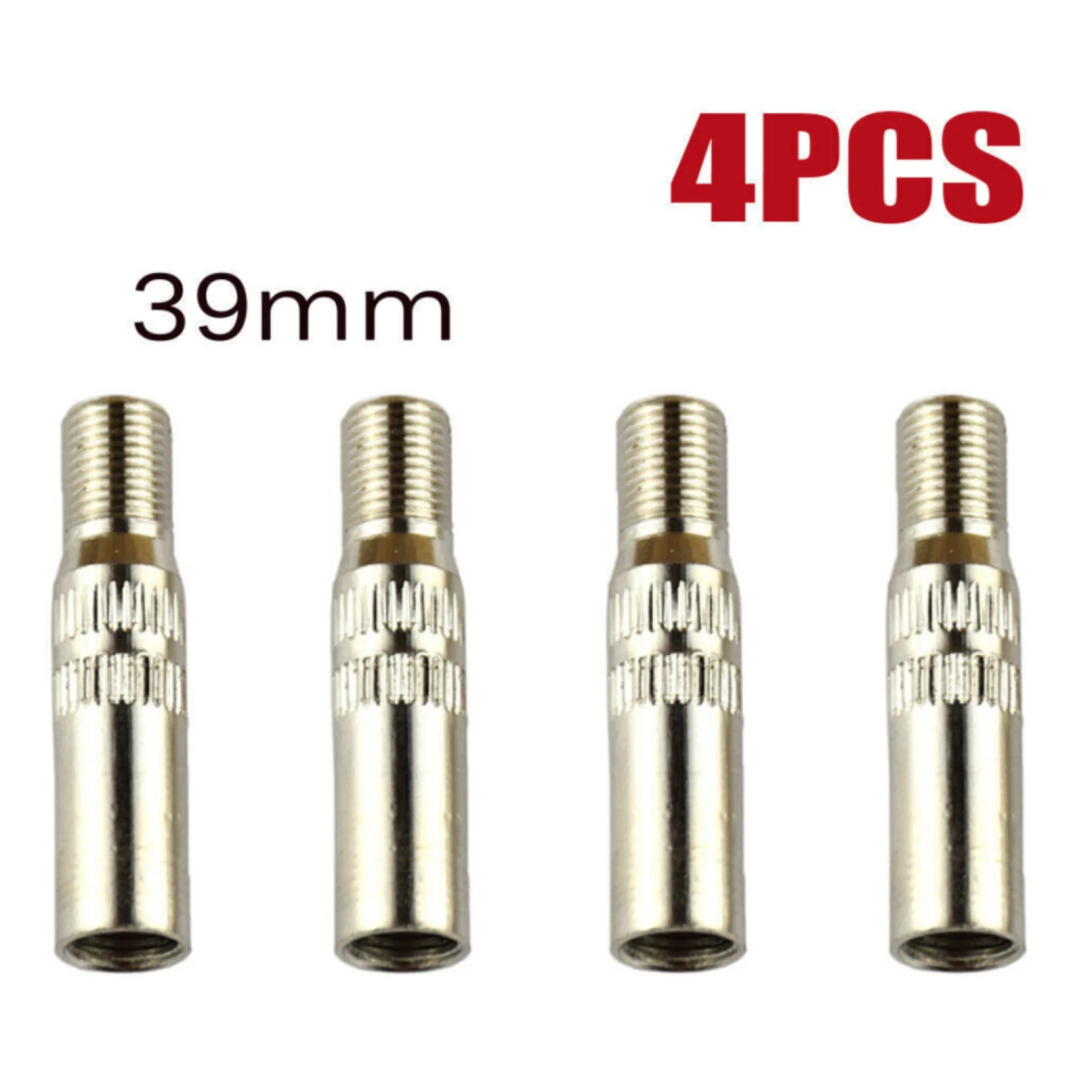 4 шт./компл., 25 мм/39 мм, автомобильный хромированный винтовой колпачок клапана, удлинитель штока колеса, удлинитель колпачка для шин, адаптер стержня для автоаксессуаров
