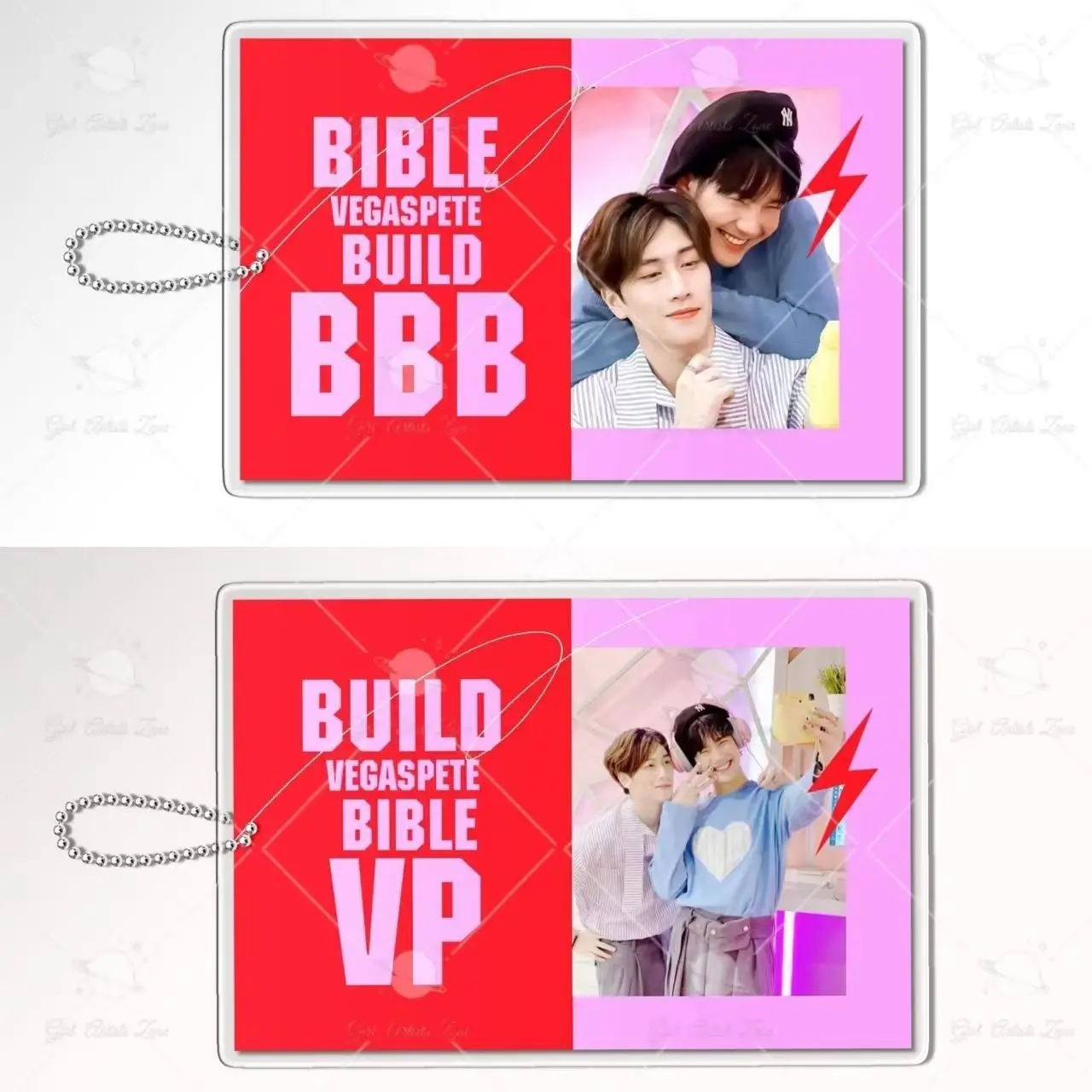 

New Thailand Stars Drama KP VP Pete biblebuild BBBuild Photo cute Acrylic Keychain Pendant Holder Bags BBBuild keychain Gift