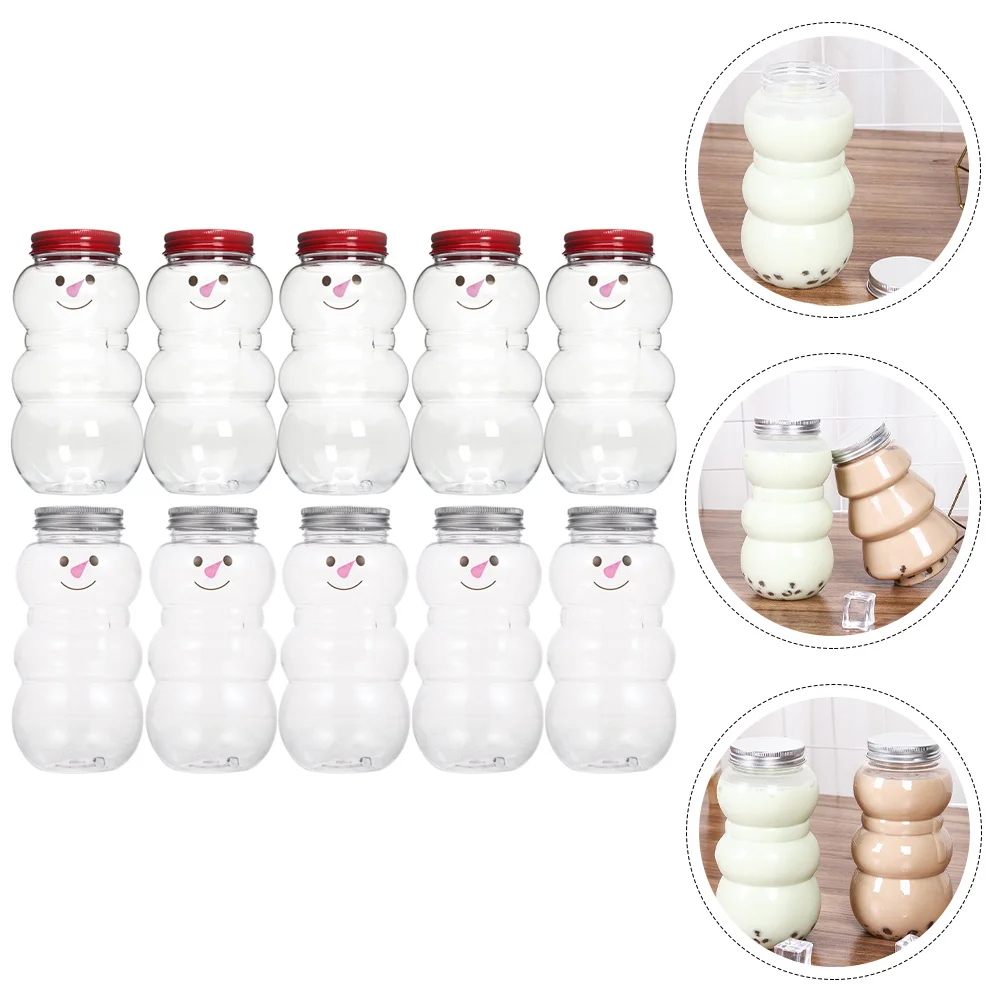 

Bottlesbeverage Bottlechristmas Snowman Juicing Fridgereusable Water Candymini Drink Capsholiday Containers Organizer
