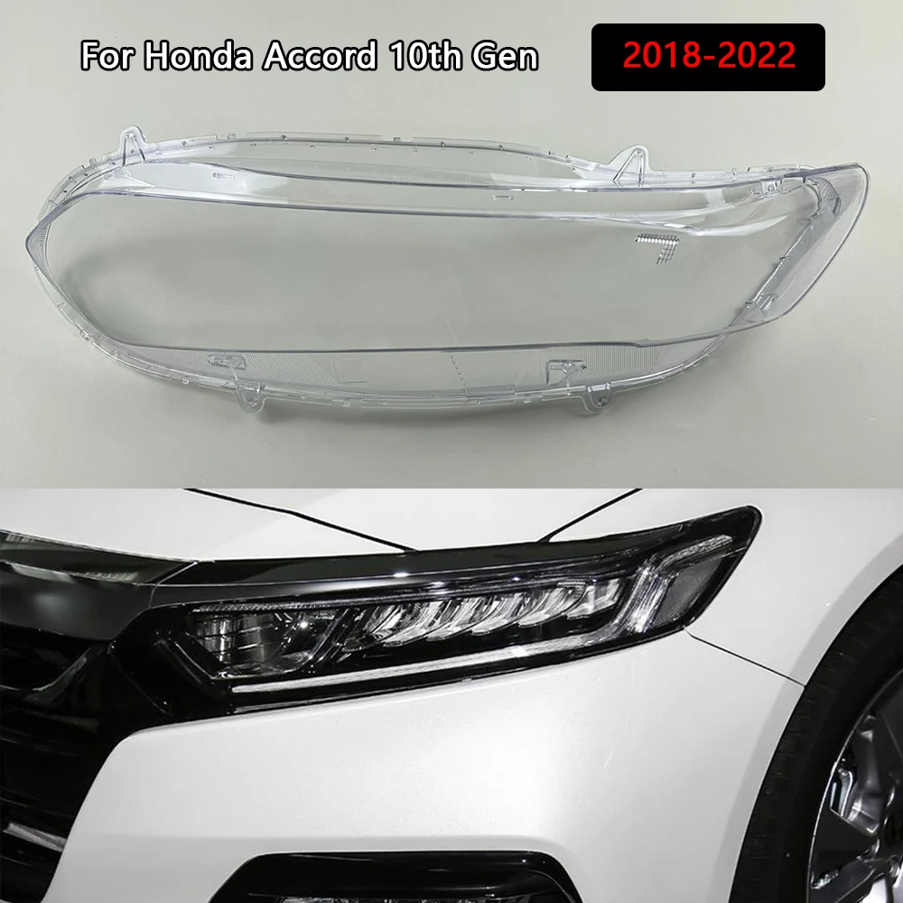 Прозрачная крышка для передней фары из поликарбоната Honda Accord 10 поколения 2018-2022