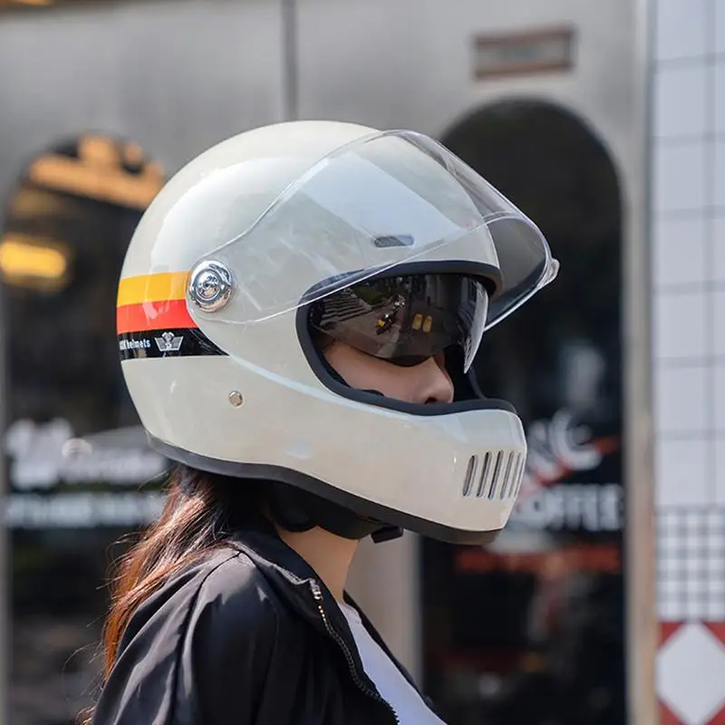 Винтажный мотоциклетный шлем Casco встроенный защитный чехол для езды по