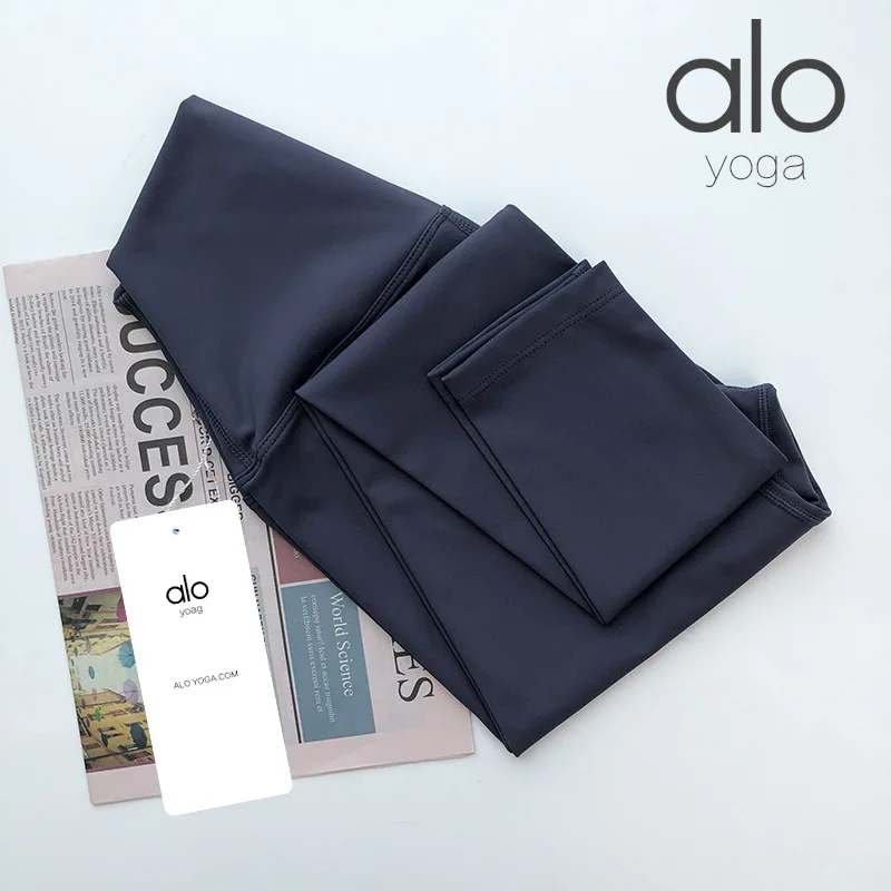 

alo yoga new fitness pants nude high waist hip lift yoga pants anti-curling tight outer wear sports pants women