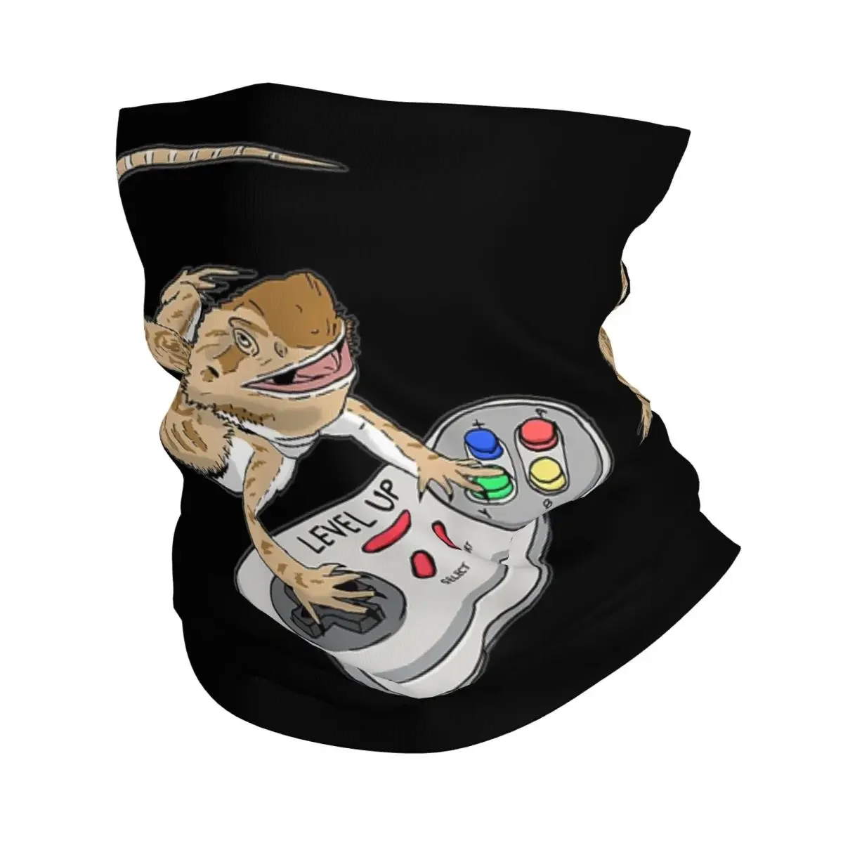 Gecko Love - бандана с улыбающимся чехлом маска на шею шарф принтом