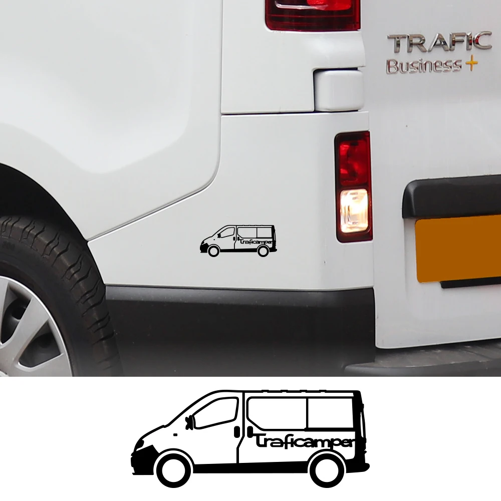 4PCS Car Door Stickers For Renault Trafic 2 3 MK3 MK2 Camper Van