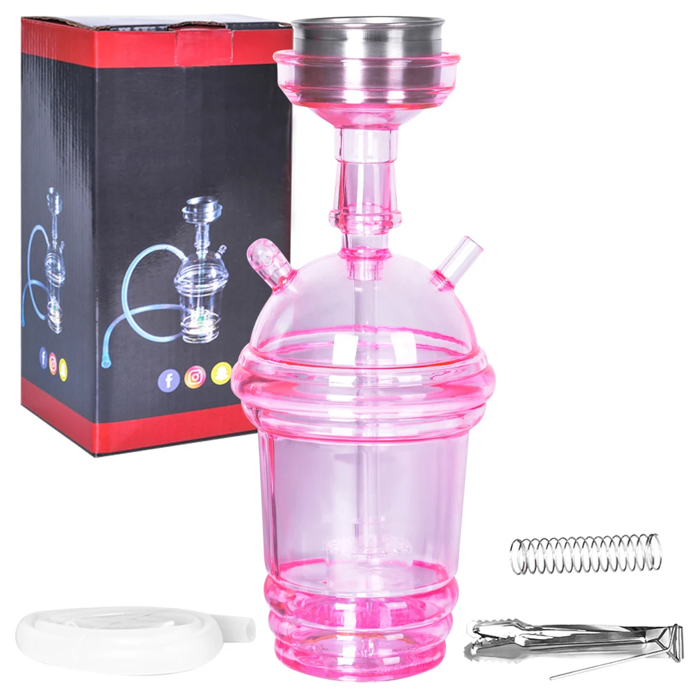 

Mini Acrylic Cup Hookah Set with Chicha Bowl Water Pipe Narguile Complete for Car Travel Arab Shisha Accessories