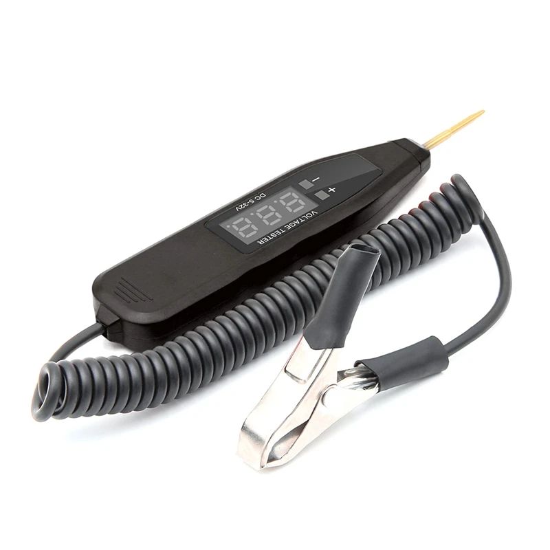 

Car Electric Circuit Tester, Universal 5-32V Car Auto Electrical Voltage Test Probe Pen with Alligator Clip
