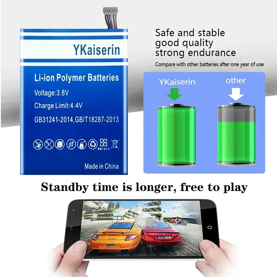 Аккумулятор большой емкости ykaisсеребрин Li3830T43P6h856337 4200 мАч для ZTE G719C N939St Blade S6 Lux Q7/-C