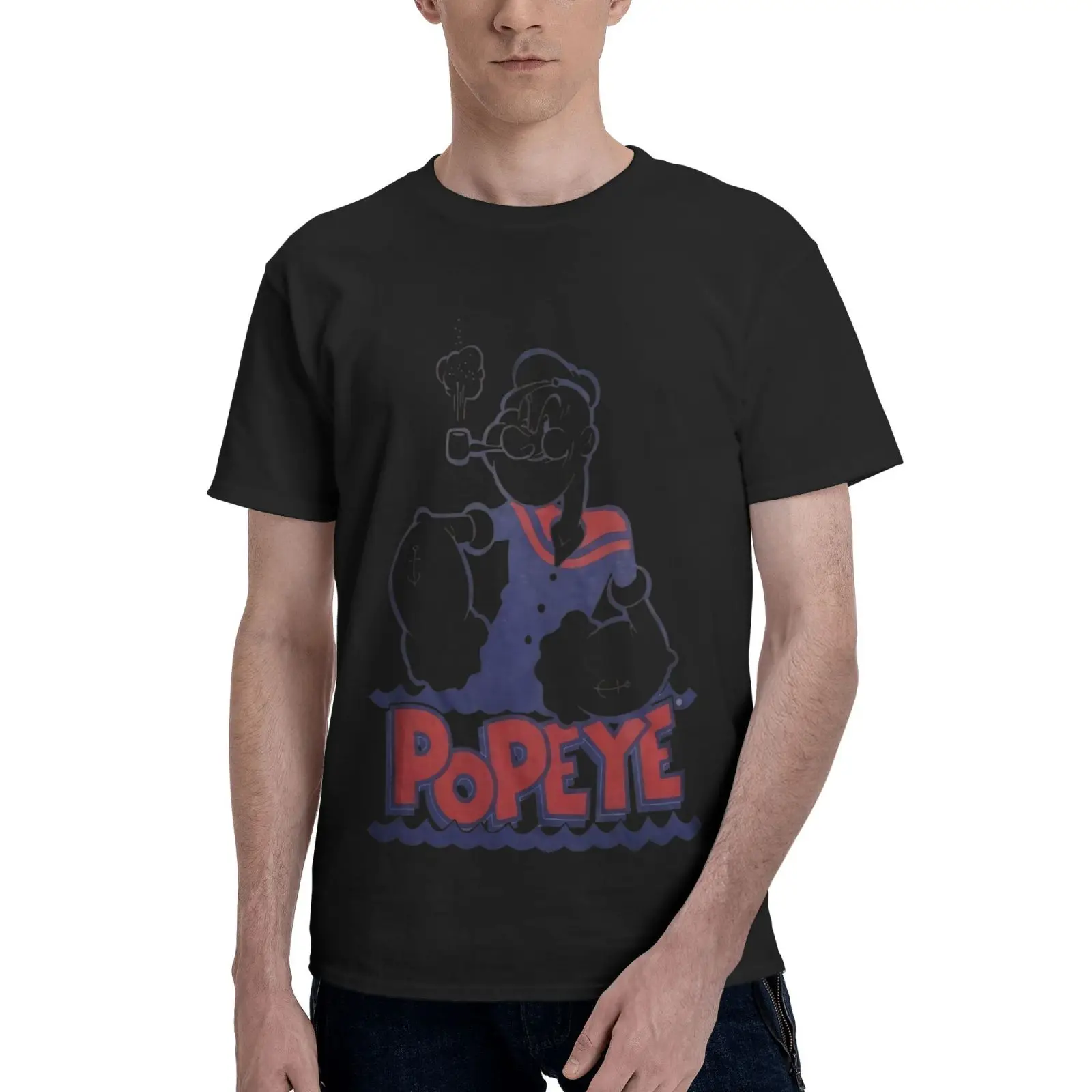 

Popeye The Sailorman Sea Bound Waves Oversized T-Shirt Mens Clothes Manga T Shirt T Shirts Shirts For Men T-Shirts Man T Shirt