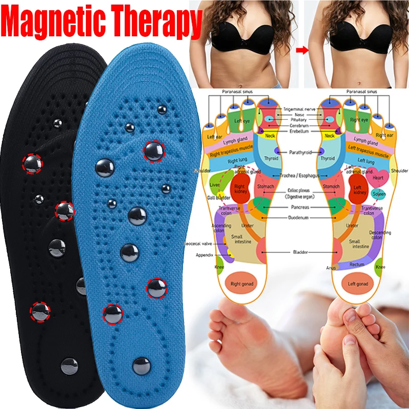 

2Pcs Magnetic Therapy Massage Insoles for Feet Unisex Weight Loss Promote Blood Circulation Foot Magnet Health Care Shoe Pads