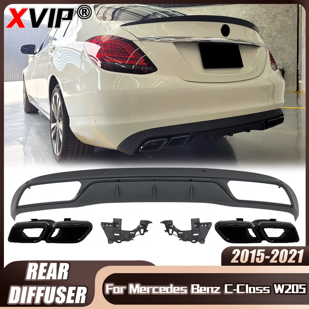 XVIP серебристый дневной спойлер для Mercedes Benz C W205 Standard C180 C200 C300 2015-2021 автомобильные