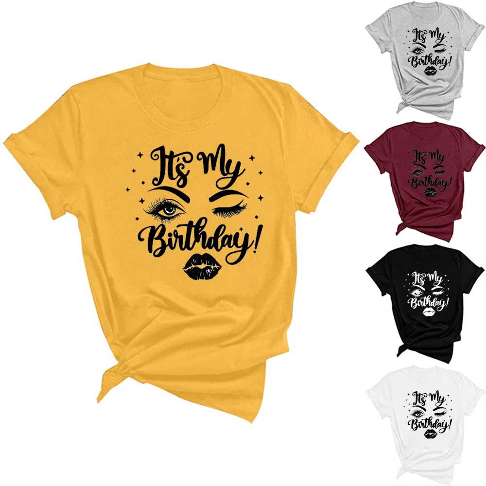 

Топ женский с коротким рукавом и круглым вырезом, Свободный Прямой Повседневный Топ с принтом, модная уличная одежда, на лето