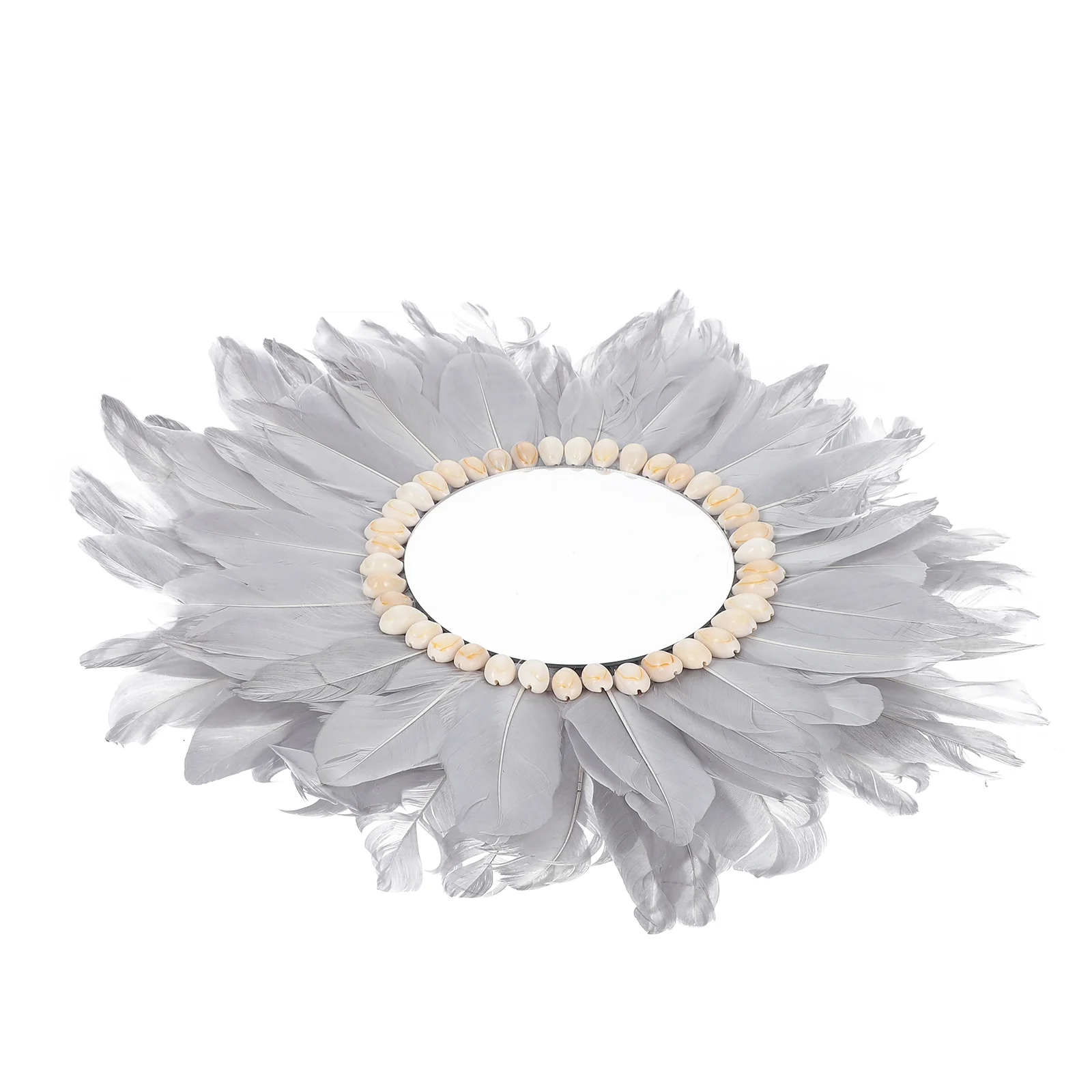 

Mirror Wall Hanging Decorative Geometric Round Decor Farmhouse Rattan Macrame Acrylic Sticker Pendant Woven Home Indoor Vanity