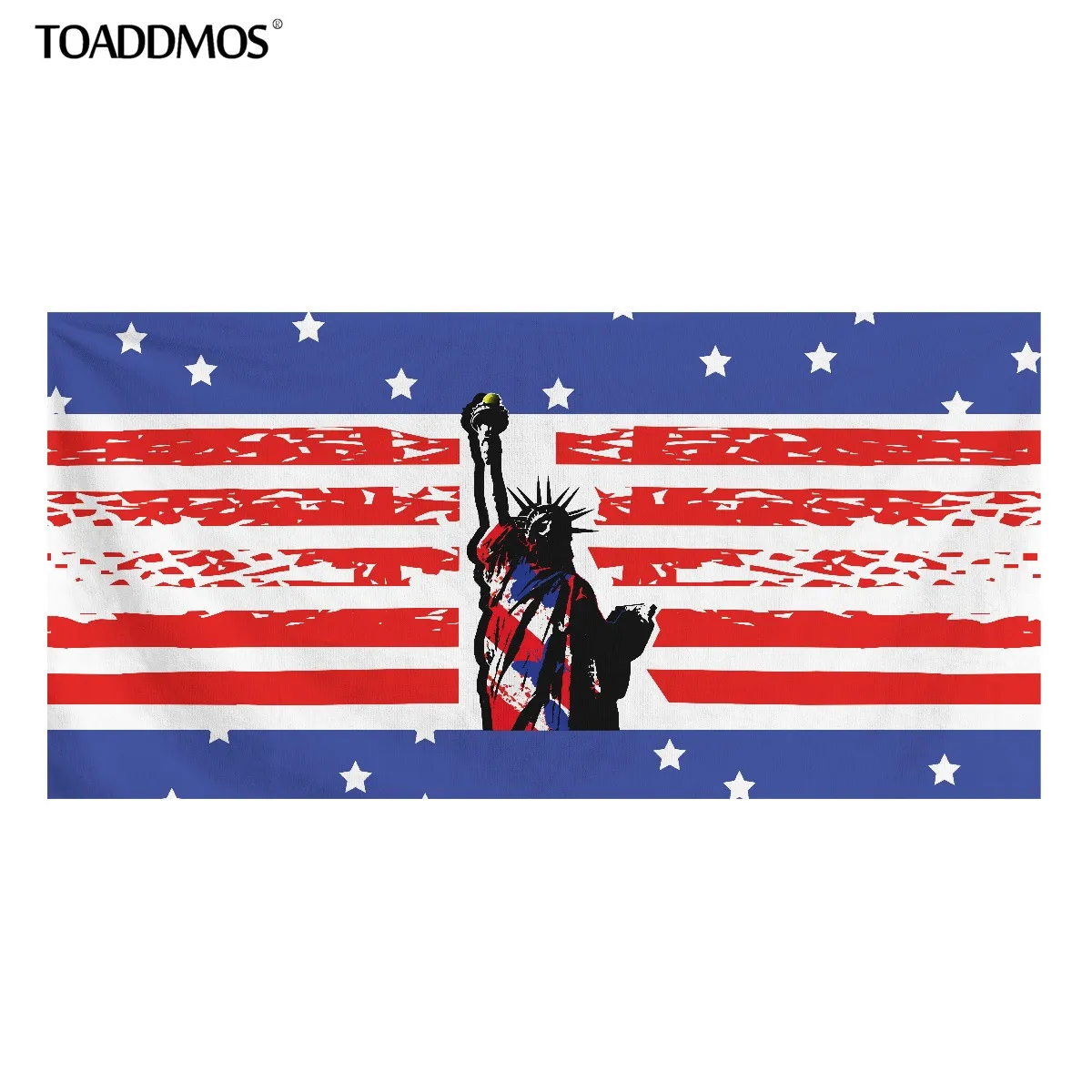 

TOADDMOS American Flag Design Bath Towel Soft Quick-drying Washcloth Bathroom Shower Absorbent Towels Comfort Facecloth 2022